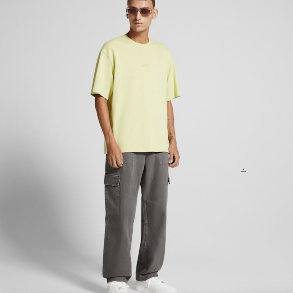 Bershka Men's Cotton cargo pants in Dark Grey, Waist 31 NWT